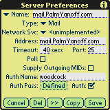 Mail Server preferences