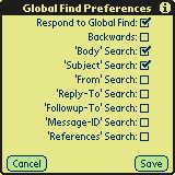 Global Find preferences